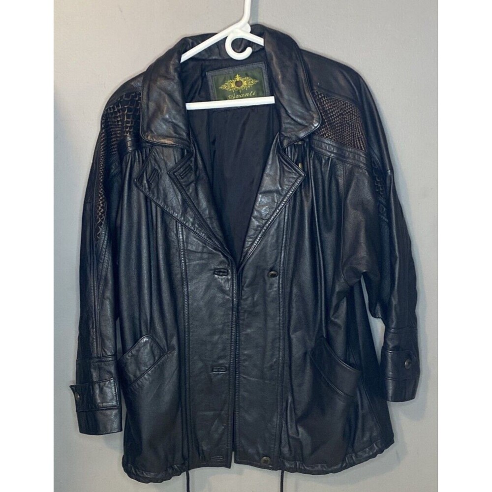 VINTAGE Avanti Genuine Leather Bomber Style Jacket Women's Size Small